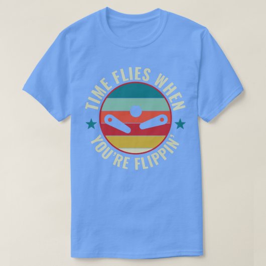 タイムフライ弾球機アーケードゲーおもしろいムレター Tシャツ (デザイン正面)
