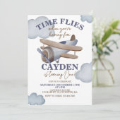 タイムフライ航空機最初の誕生日招待状 招待状 (スタンド正面)
