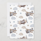 タイムフライ航空機最初の誕生日招待状 招待状 (裏面)