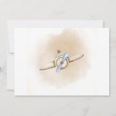 タイムフライ飛行機の最初の誕生日パーティーの写真 招待状 (裏面)