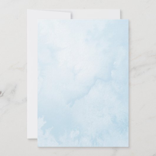 タイムフライ飛行機テディベア誕生日パーティー 招待状 (裏面)