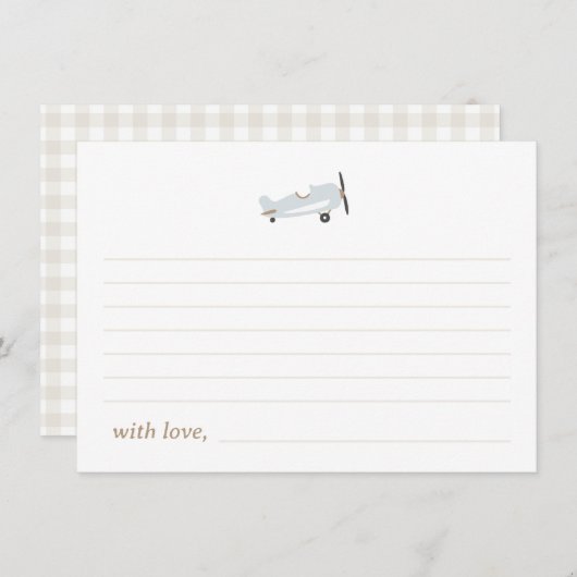 'タイムフライ'飛行機テーマタイムカプセルカード サンキューカード (正面/裏面)