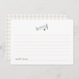 'タイムフライ'飛行機テーマタイムカプセルカード サンキューカード