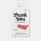 タイムフライ飛行機ヘリコプター誕生日ありがとう ギフトタグ (正面)