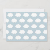 タイムフライ飛行機ベアーバニー誕生日写真 招待状 (裏面)