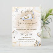 タイムフライ飛行機最初の誕生日パーティー 招待状 (スタンド正面)