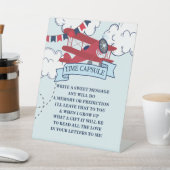 タイムフライ飛行機誕生日タイムカプセル 台座サイン (インサイチュ)