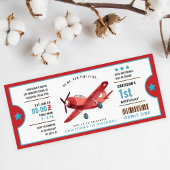 タイムフライ飛行機誕生日チケット招待状 招待状