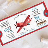 タイムフライ飛行機誕生日チケット招待状 招待状