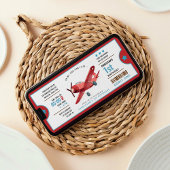 タイムフライ飛行機誕生日チケット招待状 招待状