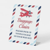 タイムフライ飛行機誕生日手荷物預かり証 台座サイン (正面)