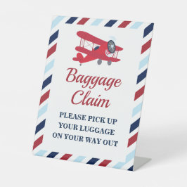 タイムフライ飛行機誕生日手荷物預かり証 台座サイン