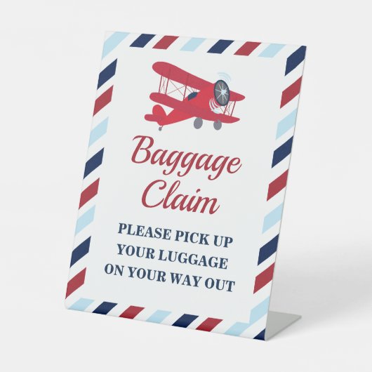 タイムフライ飛行機誕生日手荷物預かり証 台座サイン (正面)