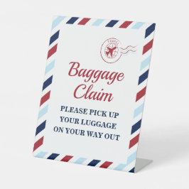 タイムフライ飛行機誕生日手荷物預かり証 台座サイン