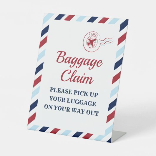 タイムフライ飛行機誕生日手荷物預かり証 台座サイン (正面)