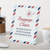 タイムフライ飛行機誕生日手荷物預かり証 台座サイン (インサイチュ)