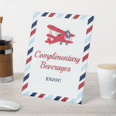 タイムフライ飛行機誕生日飲料サイン 台座サイン (インサイチュ)