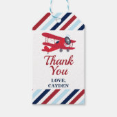 タイムフライ飛行機誕生日 ギフトタグ (正面)