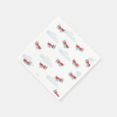 タイムフライ飛行機誕生日 スタンダードカクテルナプキン (角)