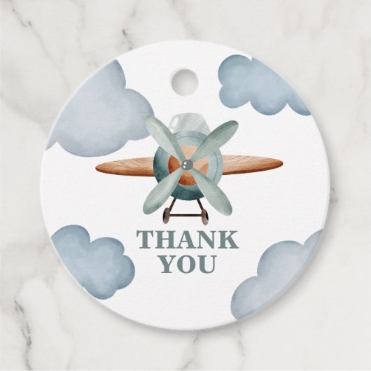 タイムフライ飛行機誕生日 フェイバータグ (正面)