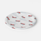 タイムフライ飛行機誕生日 ペーパープレート (アングル)