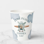 タイムフライ飛行機誕生日 紙コップ (正面)