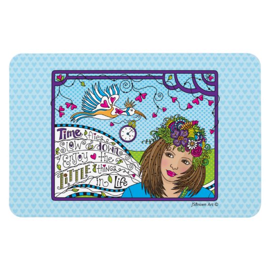 タイムフライ_フレキシブル磁石6" x 4" マグネット (横)