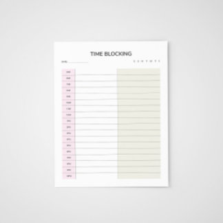 タイムブロッキングプランナー ノートパッド