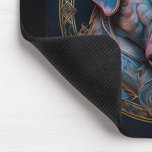 タイムポータルを介してBull Mastiffピア マウスパッド (コーナー)