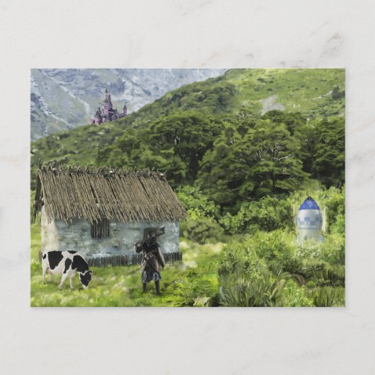 タイムマシンが到着する ポストカード (正面)