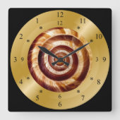 タイムマシンクロック~を巻き戻す スクエア壁時計 (正面)