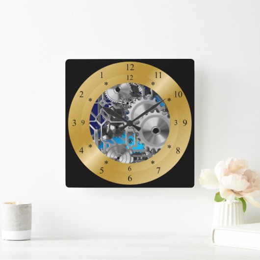 タイムマシンクロック~宇宙/時間連続体~ スクエア壁時計 (ホーム)