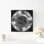 タイムマシンポータル~XZZ 01~時間/宇宙/連続体~ スクエア壁時計 (ホーム)