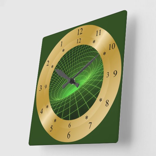 タイムマシン時計~宇宙/時間連続体~ スクエア壁時計 (傾斜)