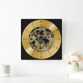 タイムマシン時計～宇宙/時間連続体～ スクエア壁時計 (ホーム)