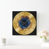 タイムマシン時計~燃えるようなブラックホール~ * ~ スクエア壁時計 (ホーム)