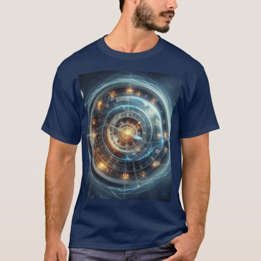 タイムマシン、タイムトラベル、～宇宙/時間の連続* Tシャツ (正面)
