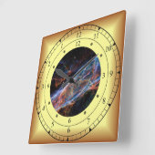 タイムマシン～ベール星雲～タイムポータル～ スクエア壁時計 (傾斜)