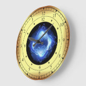 タイムマシン～Blue 白熱［赤熱］光を放つ Waveタイムポータル～  ラージ壁時計 (傾斜)