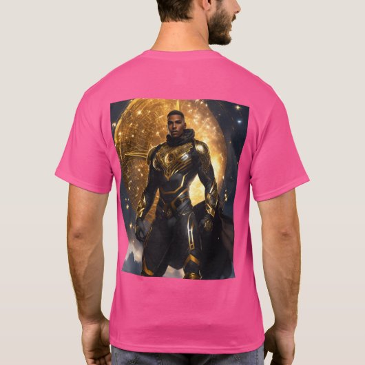 タイムマンtシャツの力を持つスーパーヒーロー tシャツ (裏面)