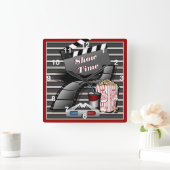 タイムムービーシアターを表示 スクエア壁時計 (ホーム)