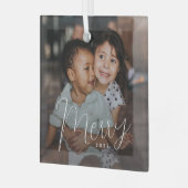 タイムメリーカスタムフォトクリスマスオーナメント ガラスオーナメント (正面左)