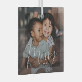 タイムメリーカスタムフォトクリスマスオーナメント ガラスオーナメント (正面右)