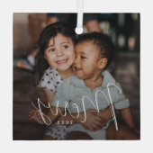 タイムメリーカスタムフォトクリスマスオーナメント ガラスオーナメント (裏面)