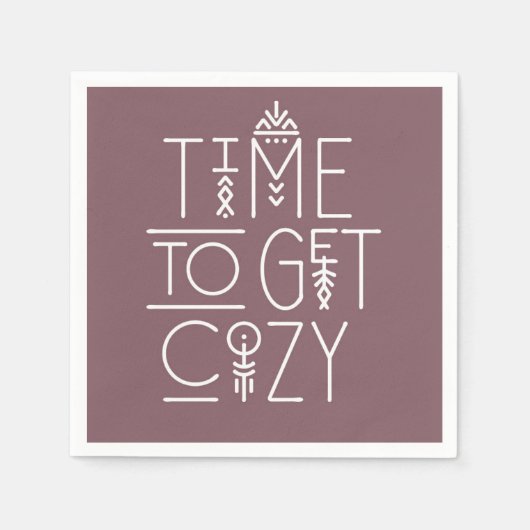 タイムモダン・トゥ・ザ・コージーデザイン スタンダードカクテルナプキン (正面)