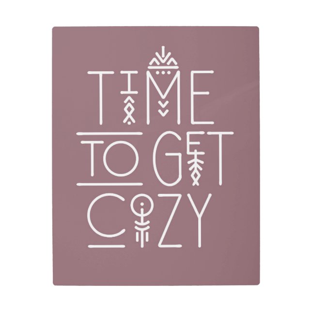 タイムモダン・トゥ・ザ・コージーデザイン メタルプリント (正面)