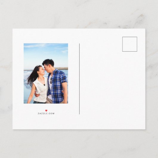 タイムラおもしろいイン妊娠告知1枚の写真 案内ポストカード (裏面)