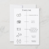 タイムラインのイベントハートリーフツリーエンクロージャの順序 招待状 (正面)