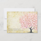 タイムラインのイベントハートリーフツリーエンクロージャの順序 招待状 (裏面)