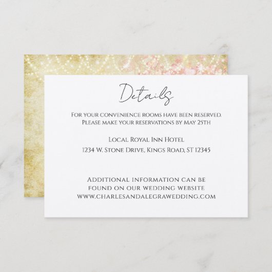 タイムラインのイベントハートリーフツリーエンクロージャの順序 招待状 (正面/裏面)